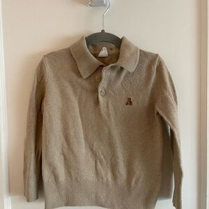 GAP Kids Beige Sweater with Bear Embroidery